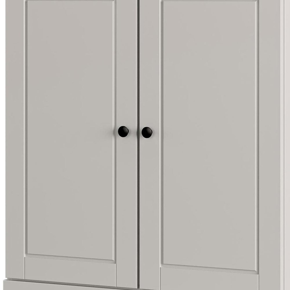 Off White Twenty Pair Solid WoodShoe Storage Cabinet HomeRoots