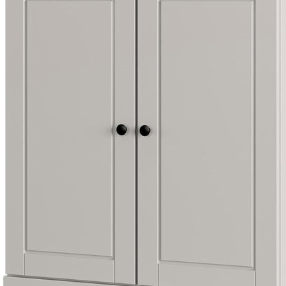 Off White Twenty Pair Solid WoodShoe Storage Cabinet HomeRoots