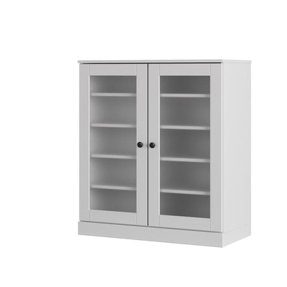 White Twenty Pair Solid WoodShoe Storage Cabinet HomeRoots