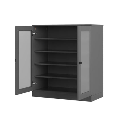 Gray Twenty Pair Solid WoodShoe Storage Cabinet HomeRoots