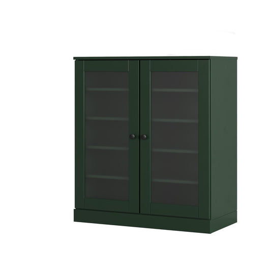 Green Twenty Pair Solid WoodShoe Storage Cabinet