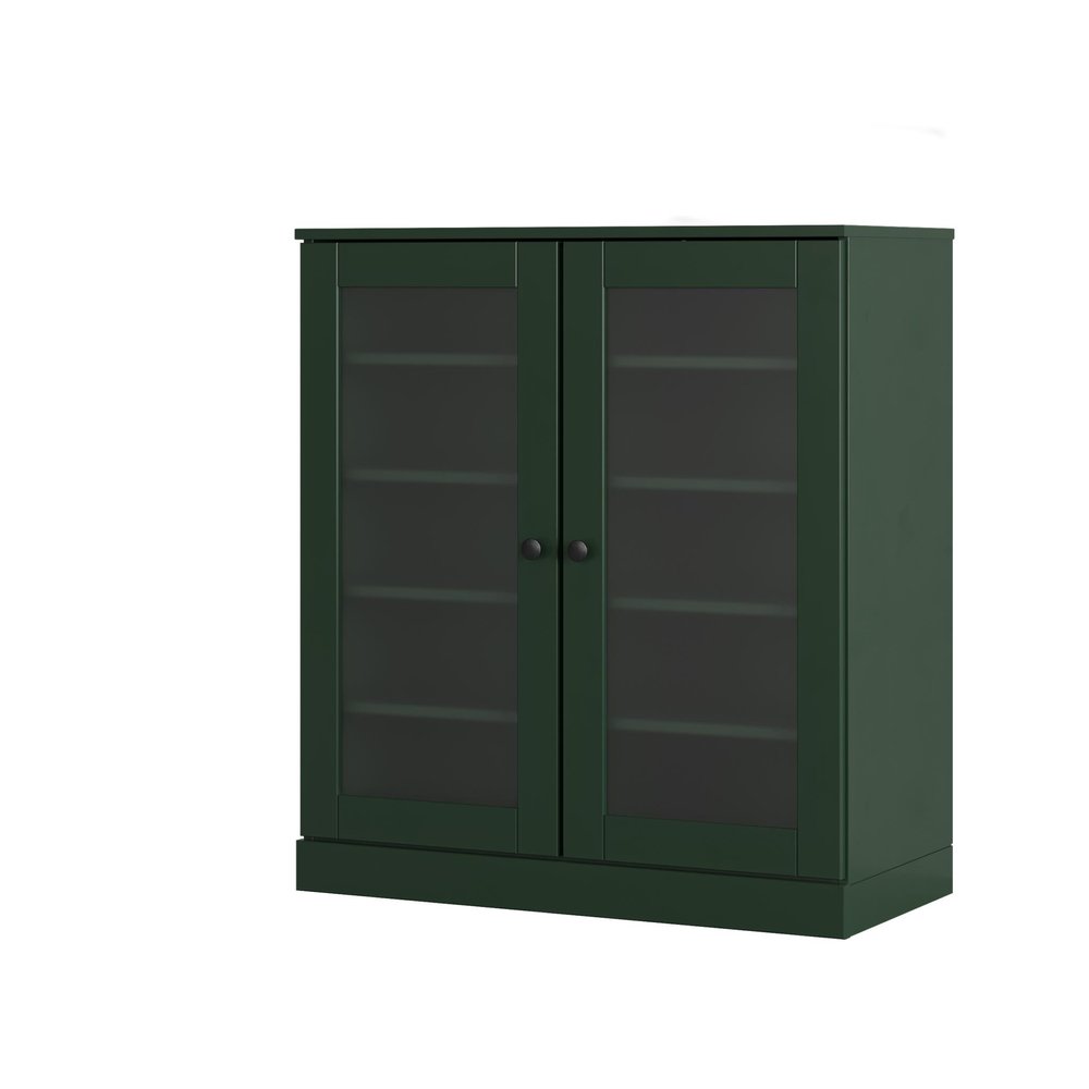 Green Twenty Pair Solid WoodShoe Storage Cabinet HomeRoots