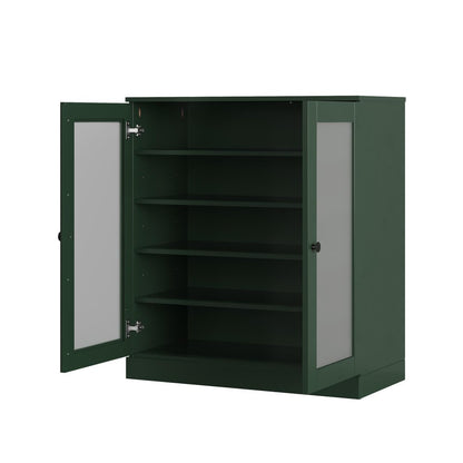 Green Twenty Pair Solid WoodShoe Storage Cabinet HomeRoots