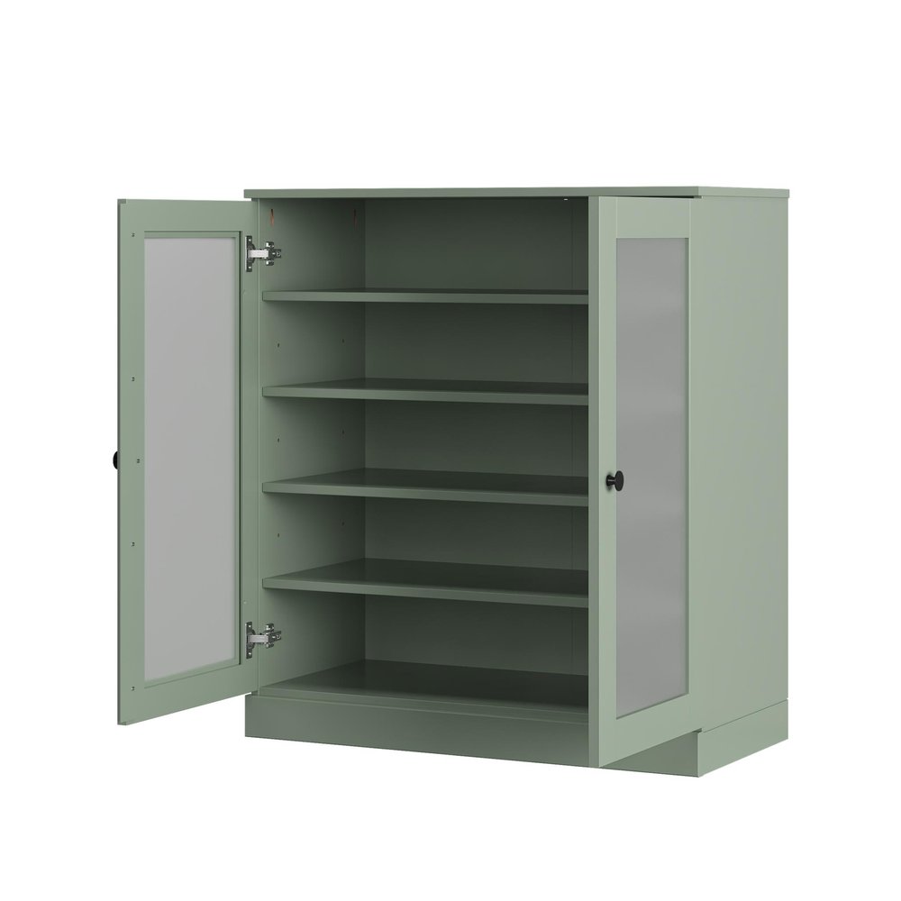 Sage Twenty Pair Solid WoodShoe Storage Cabinet HomeRoots