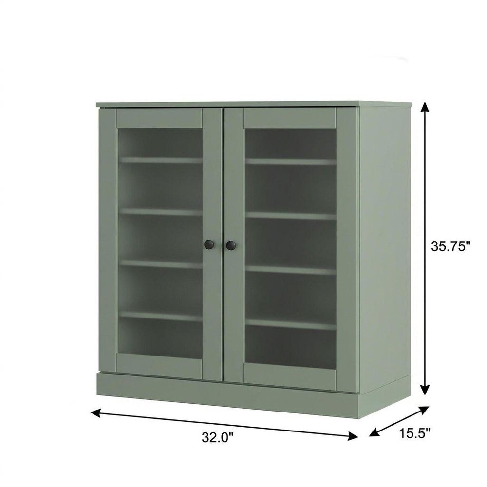 Sage Twenty Pair Solid WoodShoe Storage Cabinet — view 3