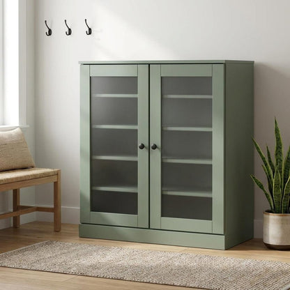 Sage Twenty Pair Solid WoodShoe Storage Cabinet HomeRoots