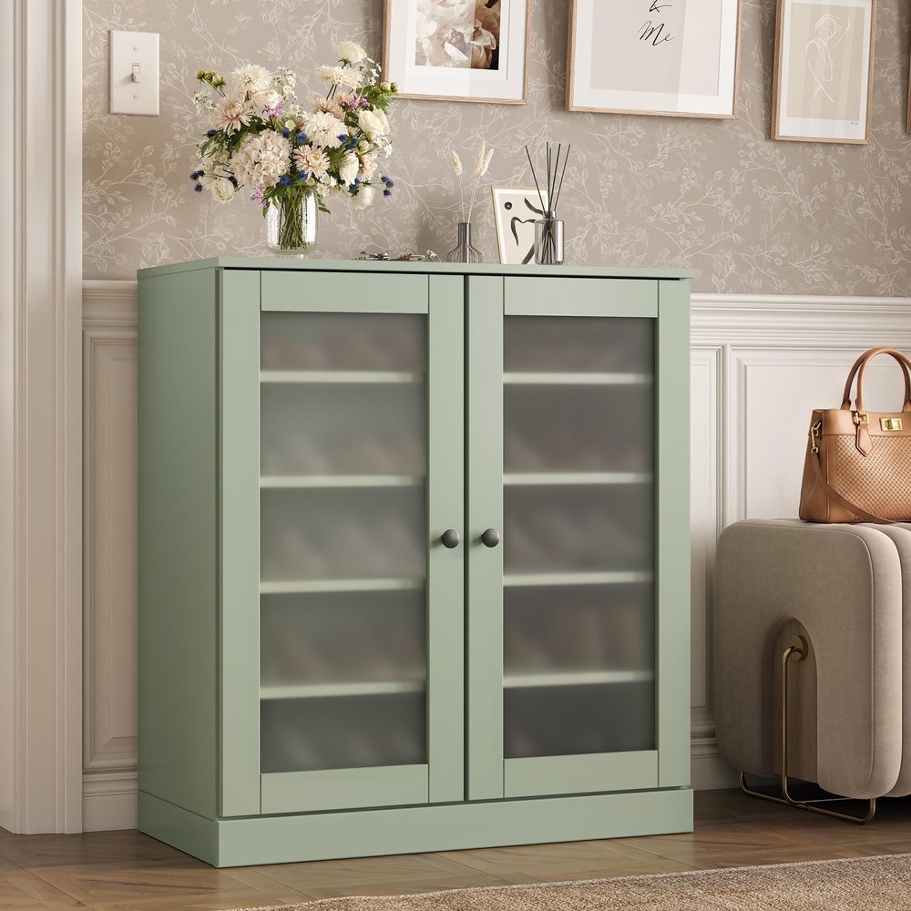 Sage Twenty Pair Solid WoodShoe Storage Cabinet — view 7