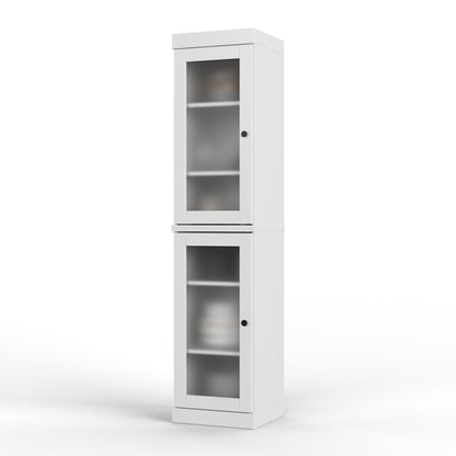 72" White Solid Wood Two Door Pantry Or Storage Closet