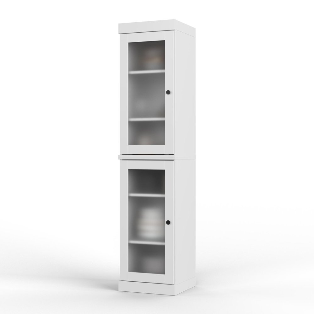 72" White Solid Wood Two Door Pantry Or Storage Closet — view 2
