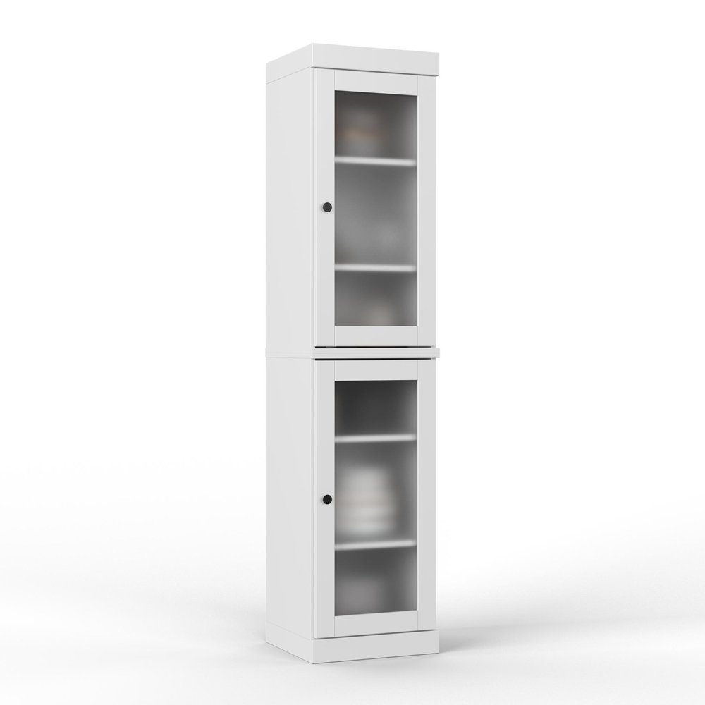 72" White Solid Wood Two Door Pantry Or Storage Closet