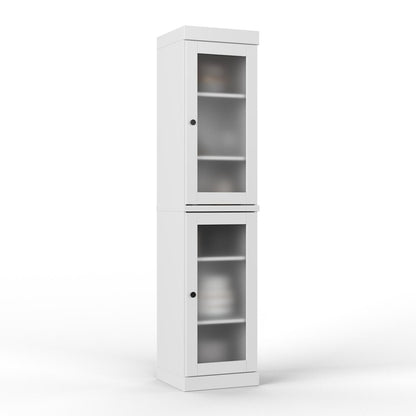 72" White Solid Wood Two Door Pantry Or Storage Closet
