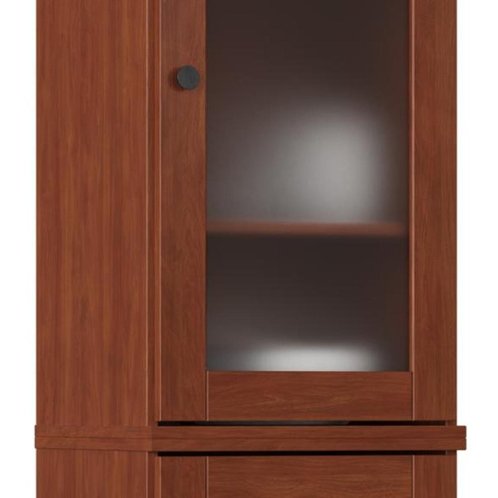 72" Coffee Solid Wood Two Door Pantry Or Storage Closet