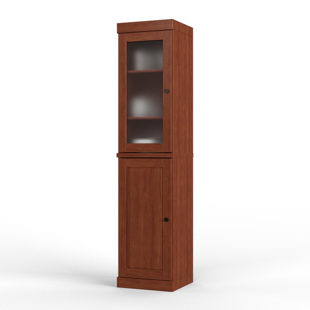 72" Coffee Solid Wood Two Door Pantry Or Storage Closet HomeRoots