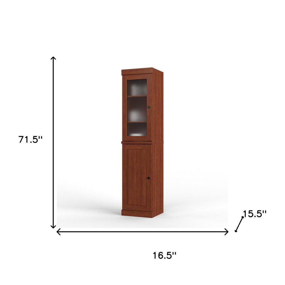 72" Coffee Solid Wood Two Door Pantry Or Storage Closet — view 1