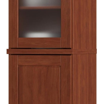 72" Coffee Solid Wood Two Door Pantry Or Storage Closet HomeRoots
