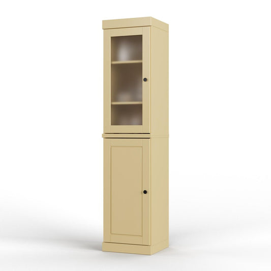 72" Yellow Solid Wood Two Door Pantry Or Storage Closet HomeRoots