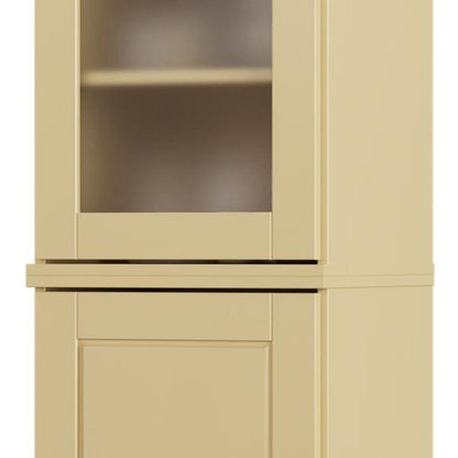 72" Yellow Solid Wood Two Door Pantry Or Storage Closet HomeRoots