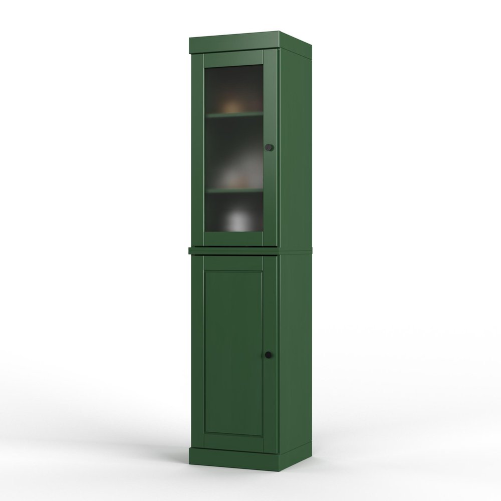 72" Green Solid Wood Two Door Pantry Or Storage Closet HomeRoots