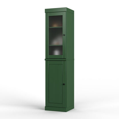 72" Green Solid Wood Two Door Pantry Or Storage Closet HomeRoots