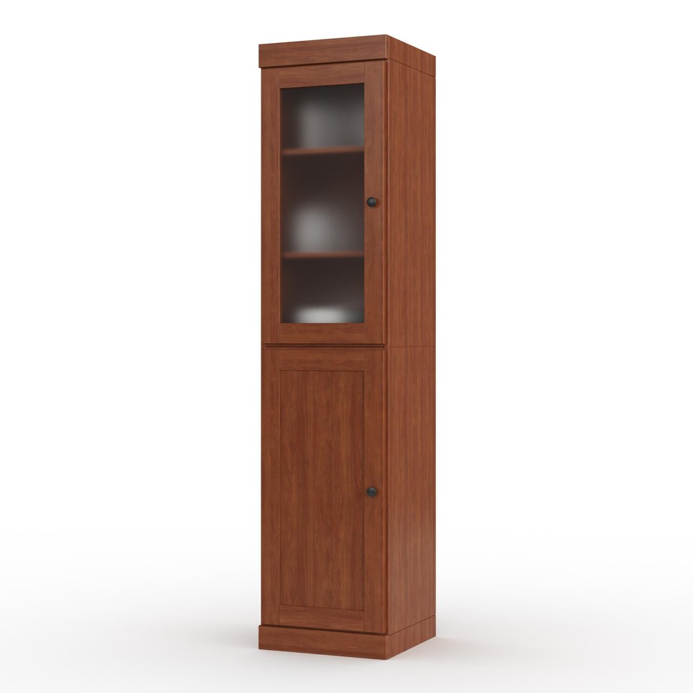 72" Coffee Solid Wood Two Door Pantry Or Storage Closet — view 2