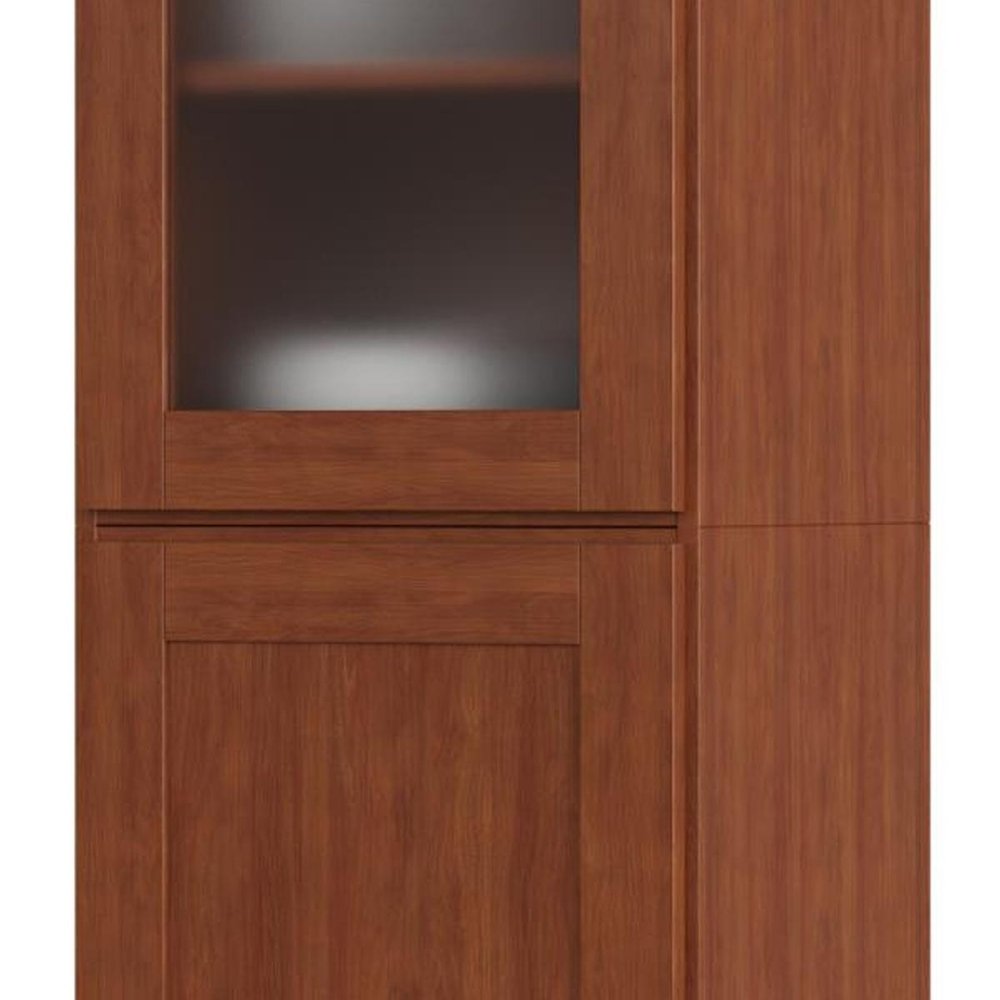 72" Coffee Solid Wood Two Door Pantry Or Storage Closet — view 3