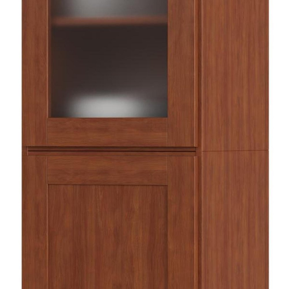 72" Coffee Solid Wood Two Door Pantry Or Storage Closet — view 4