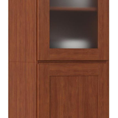 72" Coffee Solid Wood Two Door Pantry Or Storage Closet