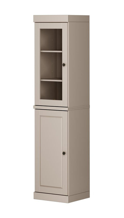 72" Beige Solid Wood Two Door Pantry Or Storage Closet HomeRoots