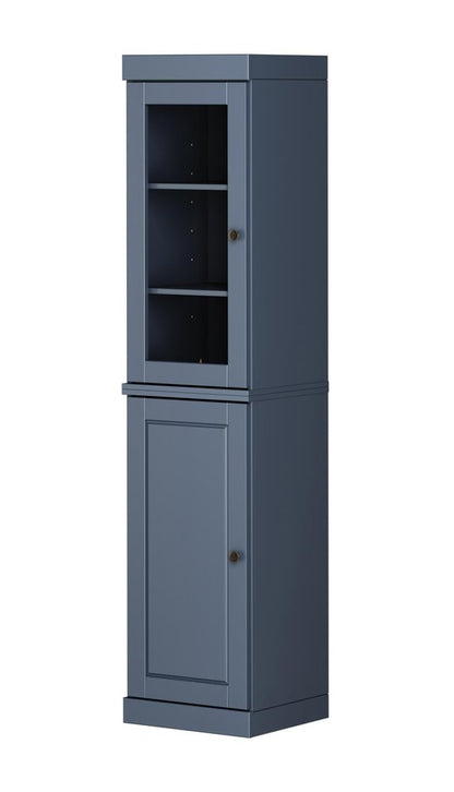 72" French Blue Solid Wood Two Door Pantry Or Storage Closet HomeRoots