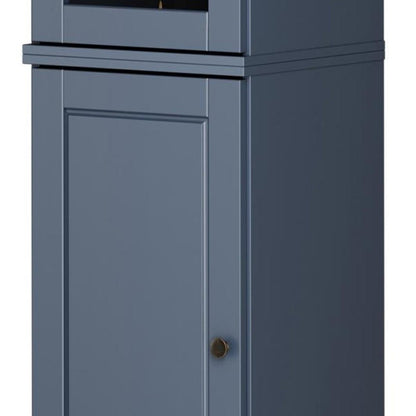 72" French Blue Solid Wood Two Door Pantry Or Storage Closet HomeRoots
