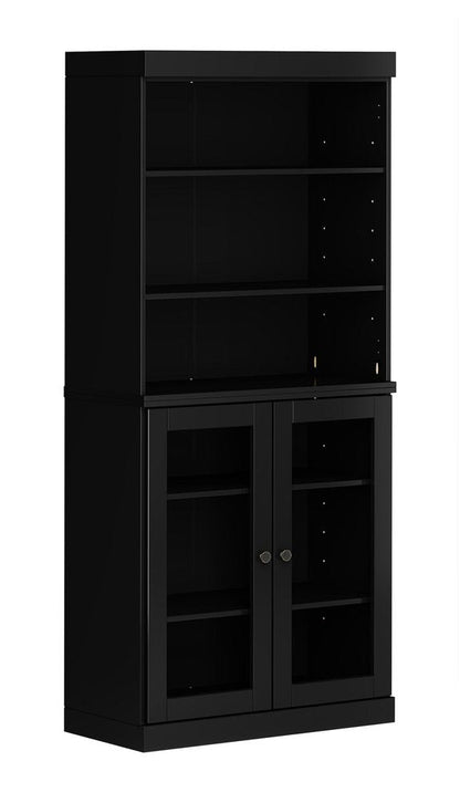 72" Black Solid Wood Two Door Pantry Or Storage Closet HomeRoots