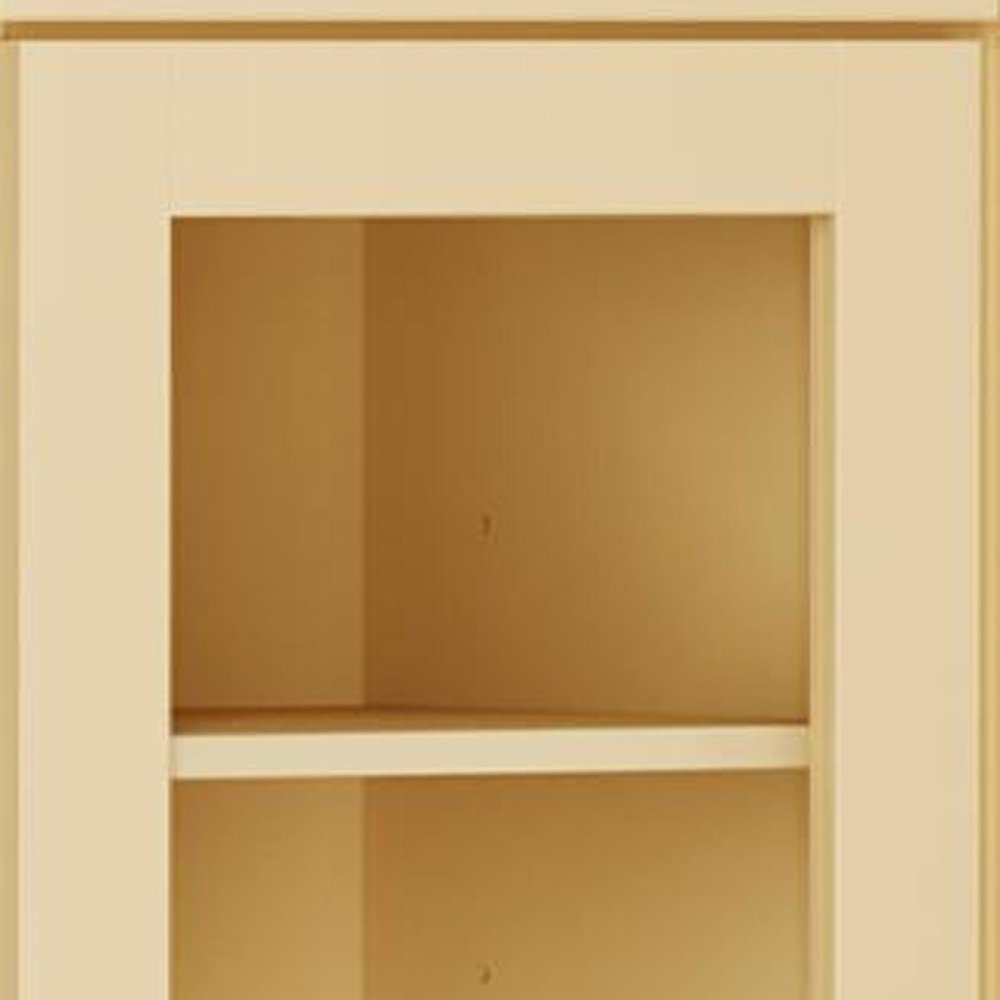 72" Yellow Solid Wood Six Door Two Drawer Pantry Or Storage Closet HomeRoots