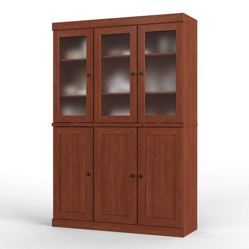 72" Coffee Solid Wood Six Door Pantry Or Storage Closet HomeRoots
