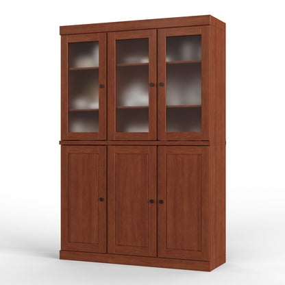 72" Coffee Solid Wood Six Door Pantry Or Storage Closet HomeRoots