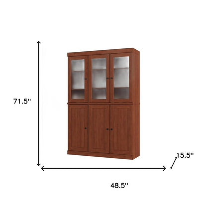 72" Coffee Solid Wood Six Door Pantry Or Storage Closet HomeRoots