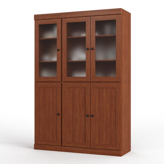 72" Coffee Solid Wood Six Door Pantry Or Storage Closet HomeRoots