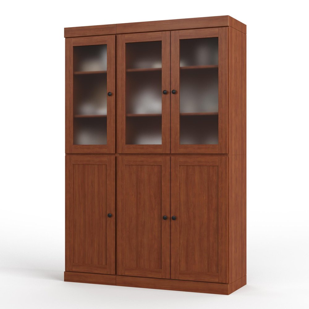 72" Coffee Solid Wood Six Door Pantry Or Storage Closet HomeRoots