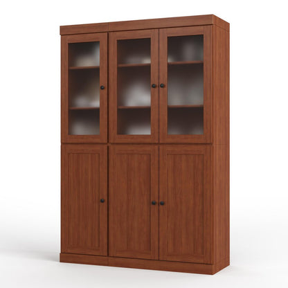 72" Coffee Solid Wood Six Door Pantry Or Storage Closet HomeRoots