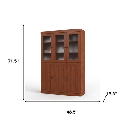72" Coffee Solid Wood Six Door Pantry Or Storage Closet HomeRoots