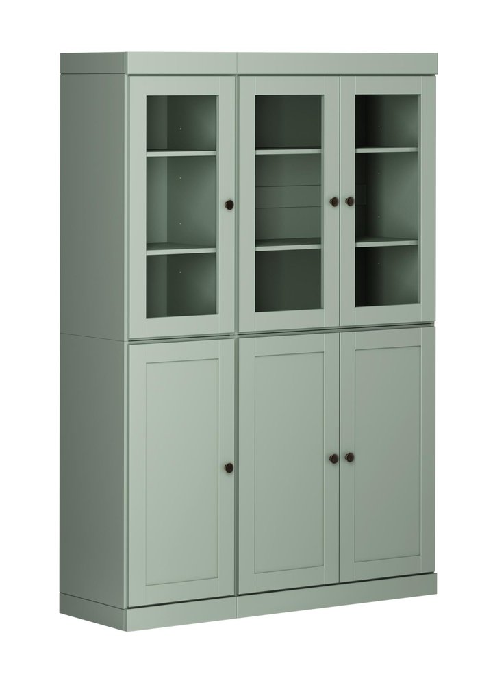 72" Sage Solid Wood Six Door Pantry Or Storage Closet — view 1