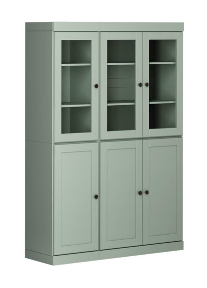 72" Sage Solid Wood Six Door Pantry Or Storage Closet HomeRoots