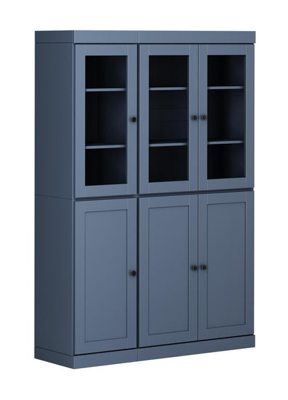72" French Blue Solid Wood Six Door Pantry Or Storage Closet HomeRoots