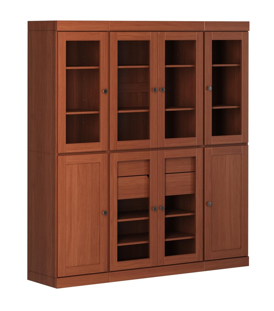 72" Coffee Solid Wood 8 Two Drawer Pantry Or Storage Closet — view 1