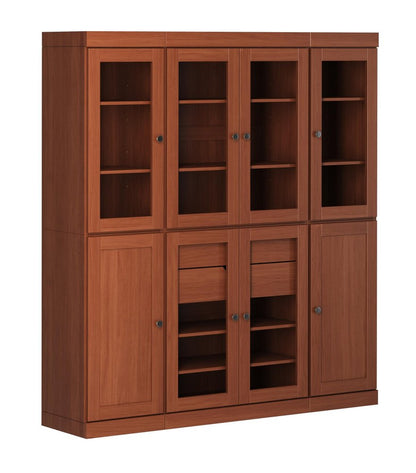 72" Coffee Solid Wood 8 Two Drawer Pantry Or Storage Closet HomeRoots