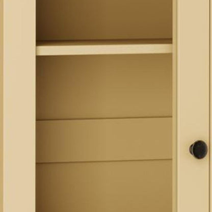 72" Yellow Solid Wood 8 Two Drawer Pantry Or Storage Closet