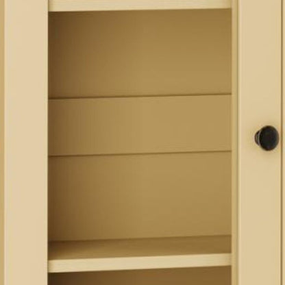 72" Yellow Solid Wood 8 Two Drawer Pantry Or Storage Closet