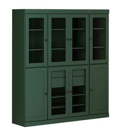 72" Green Solid Wood 8 Two Drawer Pantry Or Storage Closet HomeRoots