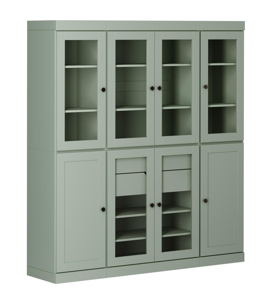 72" Sage Solid Wood 8 Two Drawer Pantry Or Storage Closet — view 1