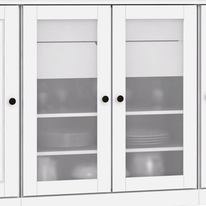 72" White Solid Wood 8 Two Drawer Pantry Or Storage Closet