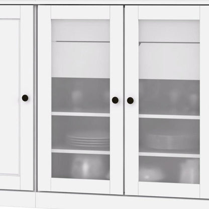 72" White Solid Wood 8 Two Drawer Pantry Or Storage Closet HomeRoots